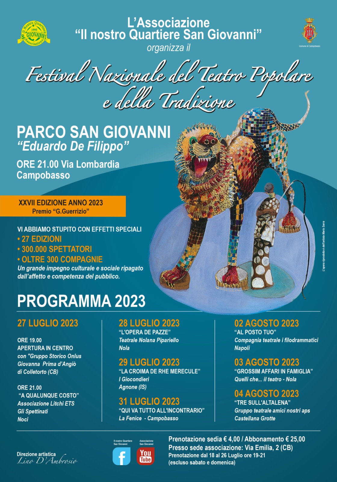 Festival del Teatro 2023: il cartellone